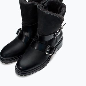 ZARA Moto Boots